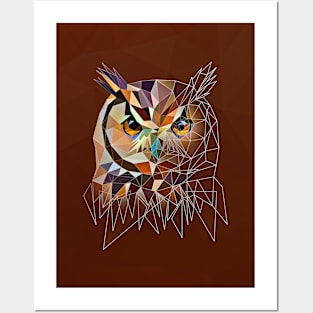 Low Poly Owl Posters and Art